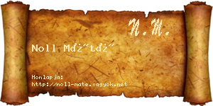 Noll Máté névjegykártya