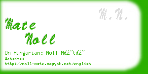 mate noll business card